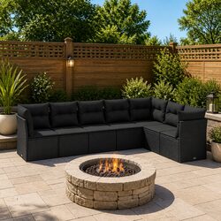 Comfortable 7-Piece Outdoor Sofa Set with Practical Features