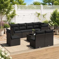 Comfortable and Affordable 9 Piece Garden Sofa Set