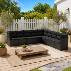 Reliable 9 Piece Garden Sofa Set with Storage Solutions