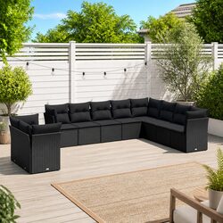 Value Meets Comfort: 10-Piece Garden Sofa Set