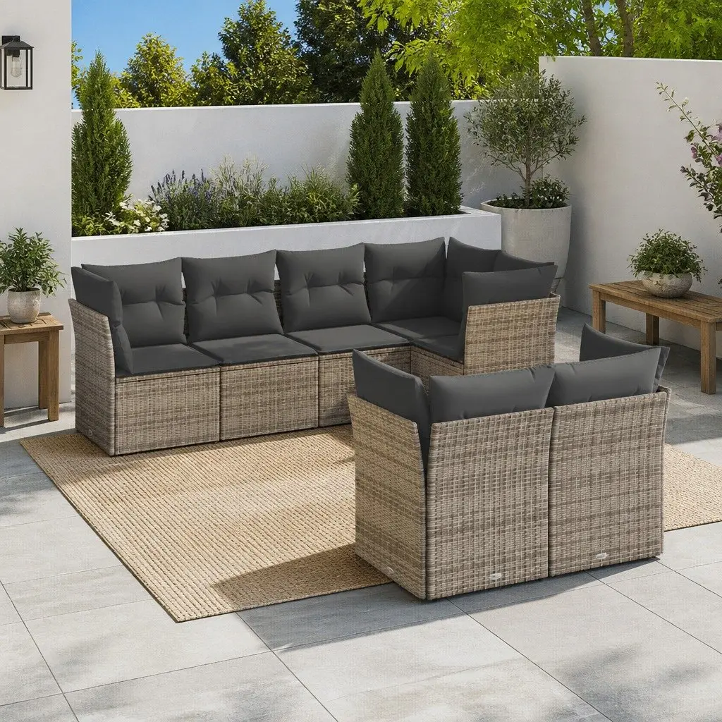 7 Piece Outdoor Sofa Set in Grey