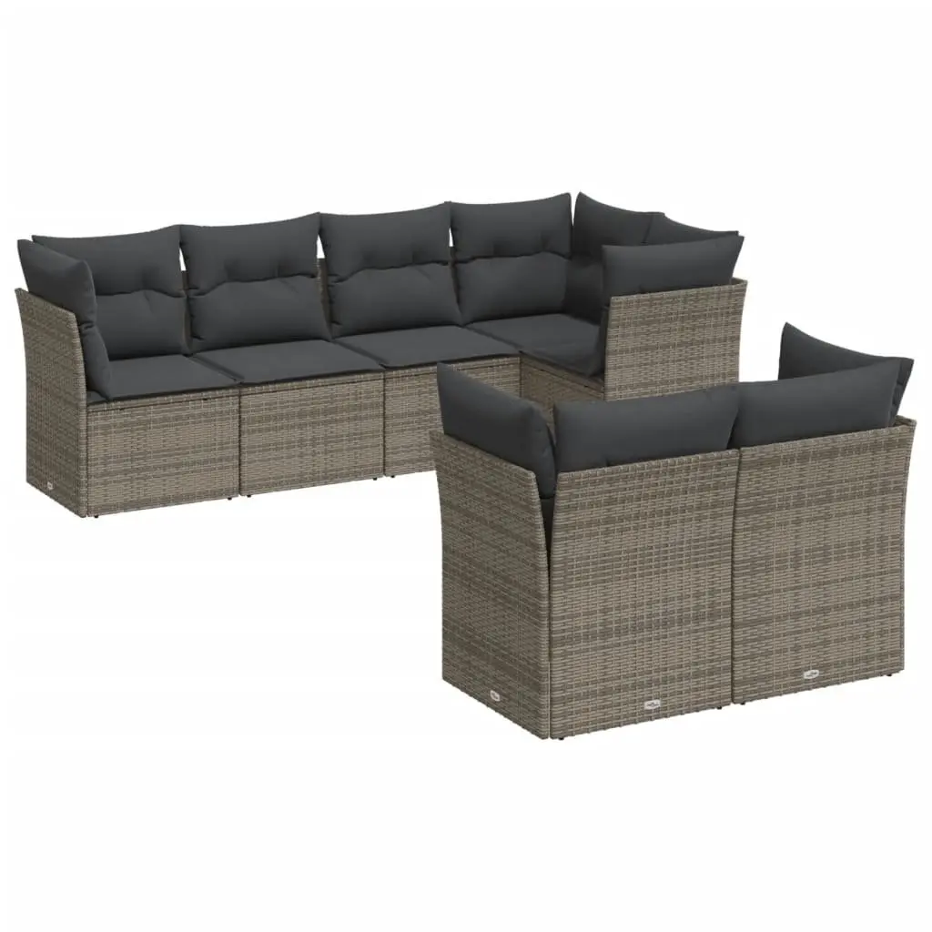 7 Piece Outdoor Sofa Set in Grey