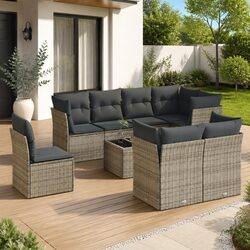 Comfortable and Functional 9-Piece Outdoor Sofa Set