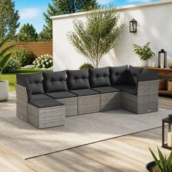 Value and Comfort: 7 Piece Grey Sofa Set