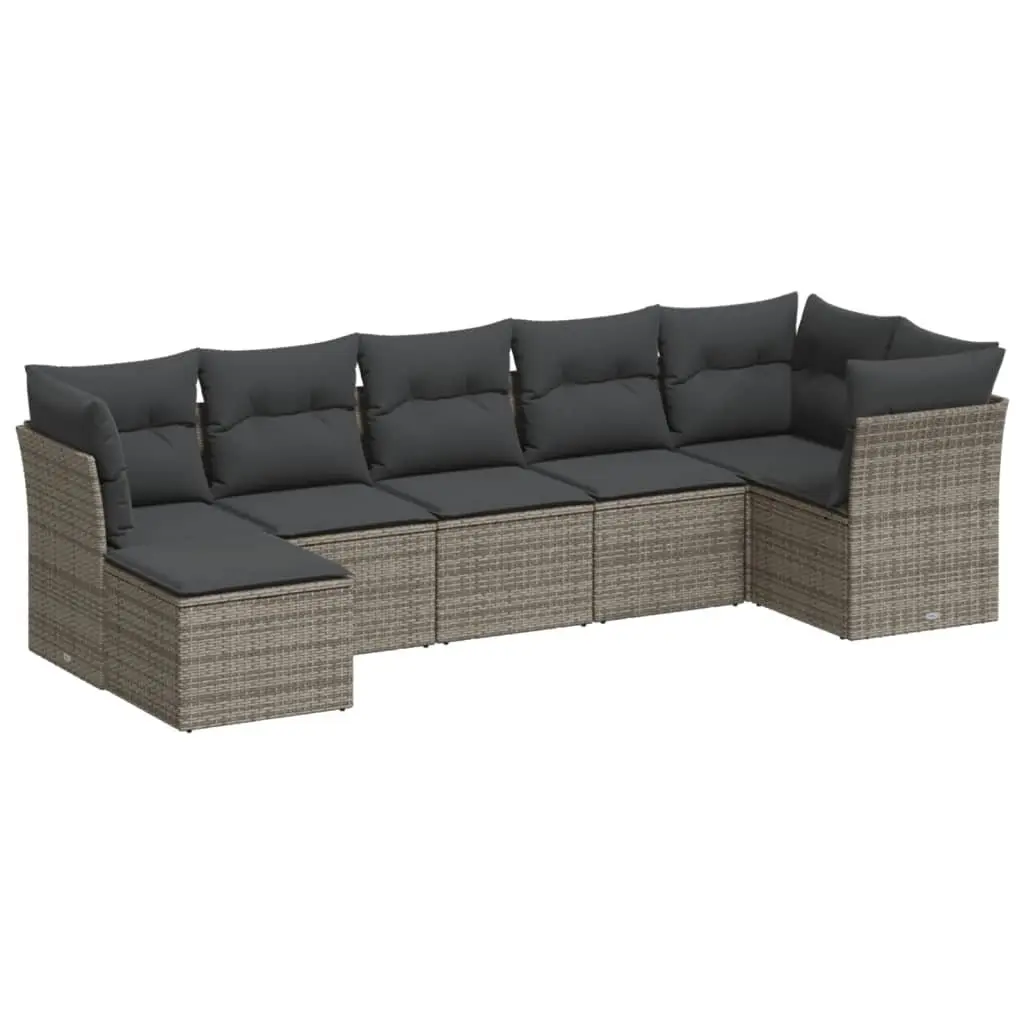 7 Piece Grey Sofa Set