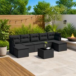 Reliable 8-Piece Garden Sofa Set with Practical Features