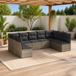 Reliable 9-Piece Garden Sofa Set - Perfect for Outdoors