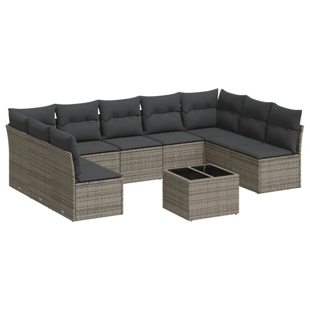 10-Piece Garden Sofa Set Outdoor Lounge Furniture Patio Seating with Cushions