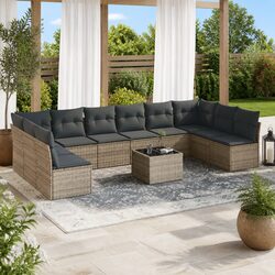 Affordable 11 Piece Grey Garden Sofa Set for Your Patio