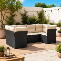 Practical and Comfortable 6 Piece Garden Sofa Set