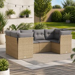Comfortable and Practical 6-Piece Garden Sofa Set