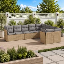 Comfort Meets Value: 9 Piece Garden Sofa Set