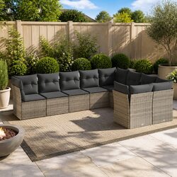 Quality 9-Piece Garden Sofa Set with Versatile Features