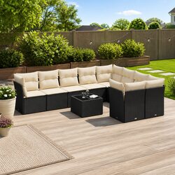 Comfortable 10-Piece Outdoor Sofa Set with Stylish Design