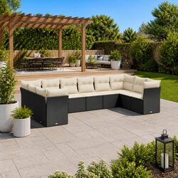 Warm and Practical 10-Piece Garden Sofa Set