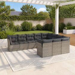 Comfort and Value in a 10 Piece Grey Garden Sofa Set