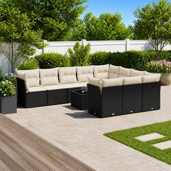 Value-Rich 11-Piece Black Patio Furniture Set