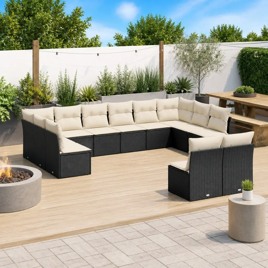 12 Piece Garden Sofa Set with Storage Solutions