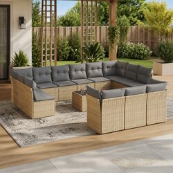 Comfortable 14 Piece Garden Sofa Set with Storage Benefits