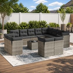 Comfort and Value with 13 Piece Grey Garden Sofa Set