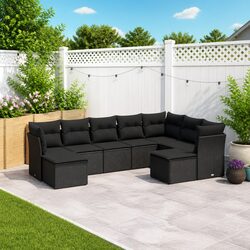 Comfortable 9 Piece Outdoor Sofa Set with Storage Bags