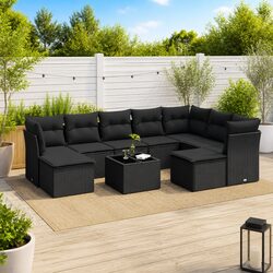 Reliable 10 Piece Garden Sofa Set for Relaxing Outdoors