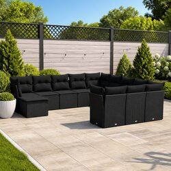 Reliable 12-Piece Garden Sofa Set with Storage