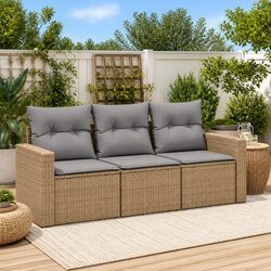 Comfortable 3 Piece Outdoor Sofa Set with Storage