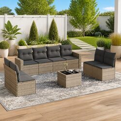 Value-Packed 9-Piece Outdoor Sectional Sofa Set