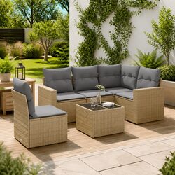 Warm and Welcoming 6-Piece Sofa Set for Outdoors