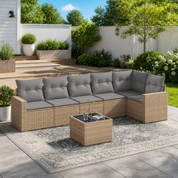 Comfortable 7-Piece Outdoor Sofa Set with Storage Bags