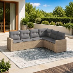 Comfortable 6 Piece Garden Sofa Set with Storage Solutions