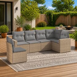 Quality and Practicality in a 6-Piece Outdoor Sofa Set