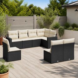 Reliable 8-Piece Garden Sofa Set with Storage Solutions