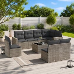 Comfort Meets Value with This 9-Piece Outdoor Sofa Set