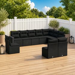 Comfortable and Practical 10-Piece Outdoor Sofa Set