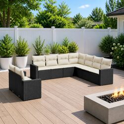 9-Piece Garden Sofa Set: Comfort Meets Practicality