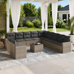 Value-Driven Outdoor 12 Piece Sofa Set in Grey Rattan