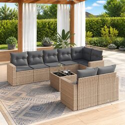 Reliable 9-Piece Outdoor Sofa Set with Storage Solutions