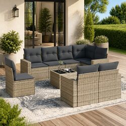 Comfortable and Practical 9 Piece Outdoor Sofa Set