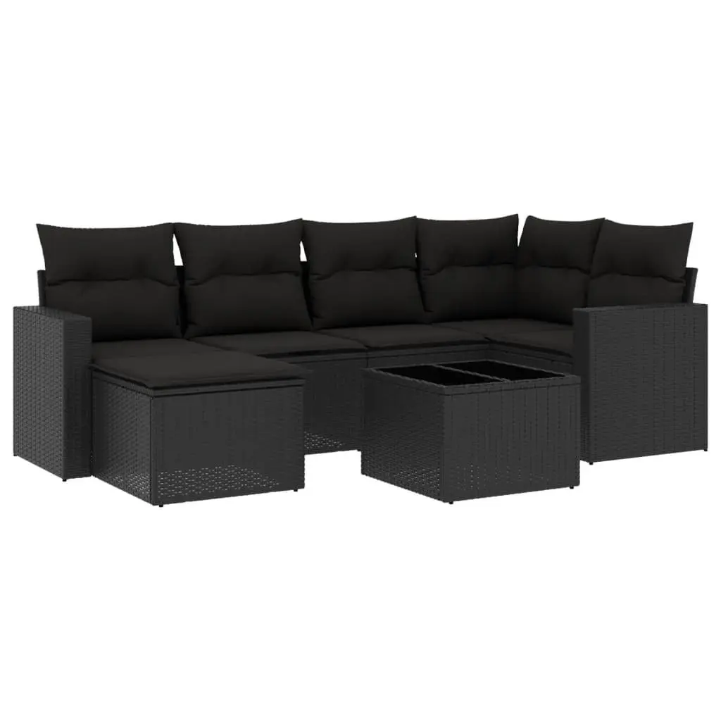 7-Piece Rattan Sofa Set with Storage Options