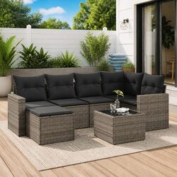 Comfortable and Practical 7-Piece Outdoor Sectional Sofa Set