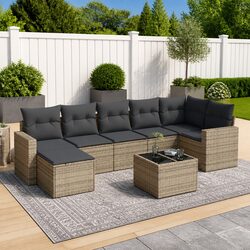 Reliable and Stylish 8 Piece Garden Sofa Set for Outdoor Use