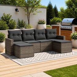 Comfortable and Functional 6-Piece Garden Sofa Set