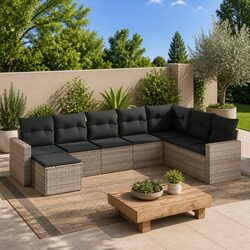 Reliable 8 Piece Garden Sofa Set with Storage Options