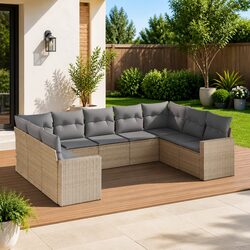 Comfortable 9 Piece Outdoor Sofa Set for Your Patio