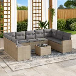 Reliable 10 Piece Garden Sofa Set with Storage Options