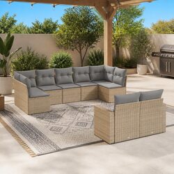 Comfortable and Practical 9 Piece Outdoor Sofa Set