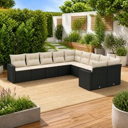 Practical 10-Piece Outdoor Sectional Sofa Set