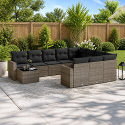 Reliable 11 Piece Outdoor Sofa Set with Storage